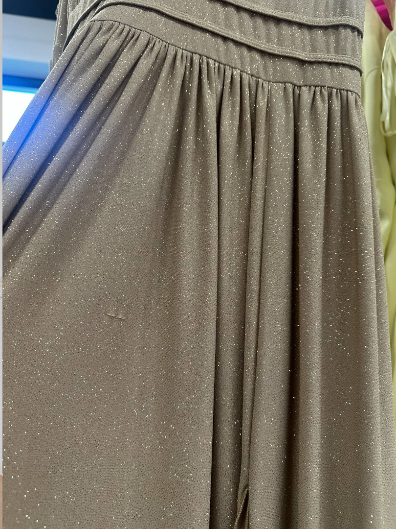 Andromeda A345 - long shimmering dress with short sleeves - Kulunove image 3