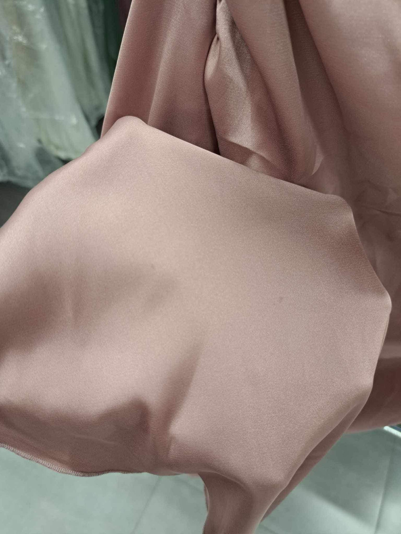 Chicago - A187 pink satin one-shoulder dress with frill trim - Kulunove image 2