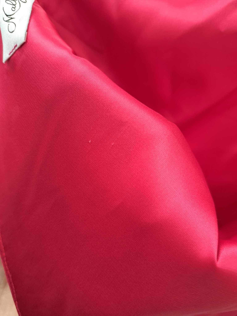 Chicago fuchsia -A219 satin one-shoulder dress with multiple ties - Kulunove image 3