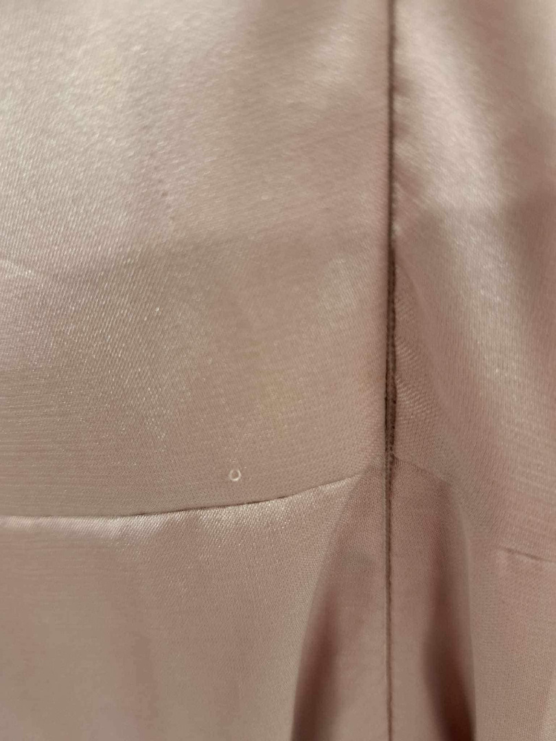 Chicago - A187 pink satin one-shoulder dress with frill trim - Kulunove image 3