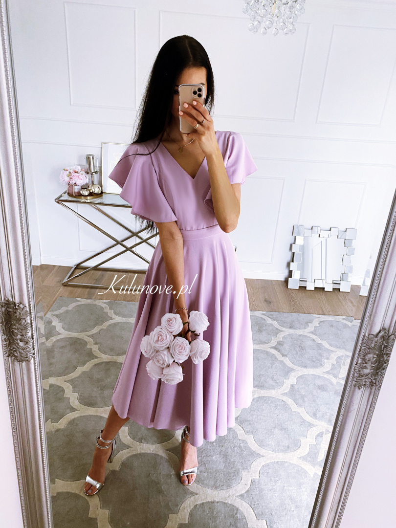 Isabella - heather colored midi dress - Kulunove image 3