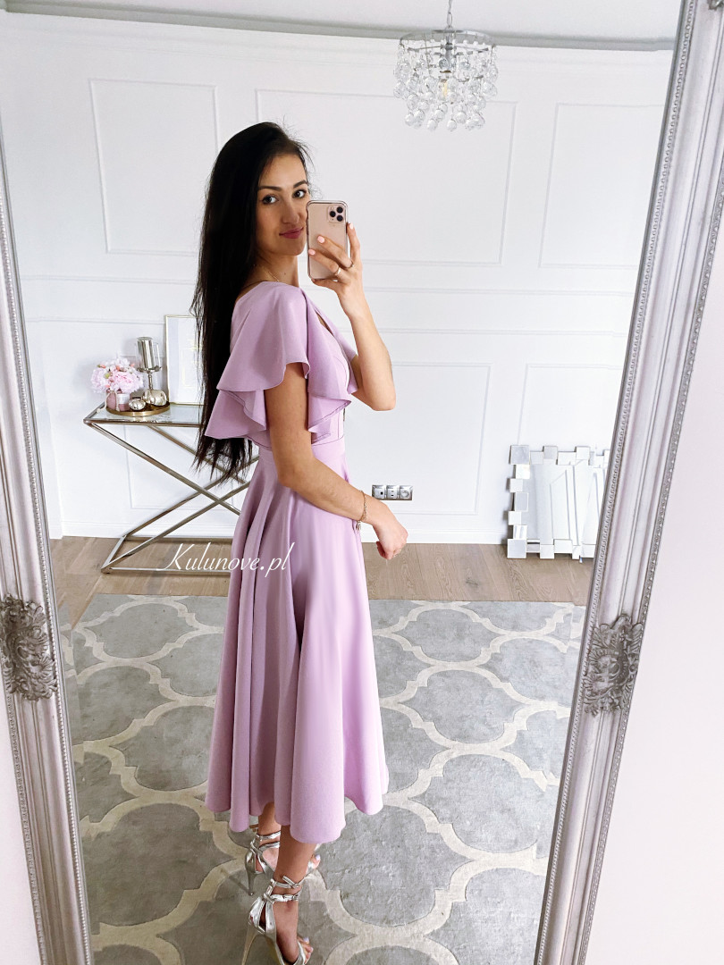 Isabella - heather colored midi dress - Kulunove image 2