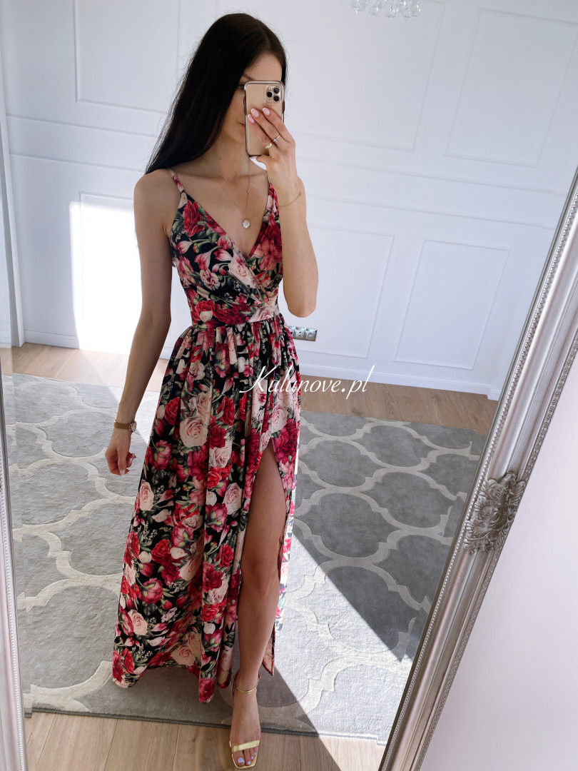 Flowers dark - long floral dress - Kulunove image 2