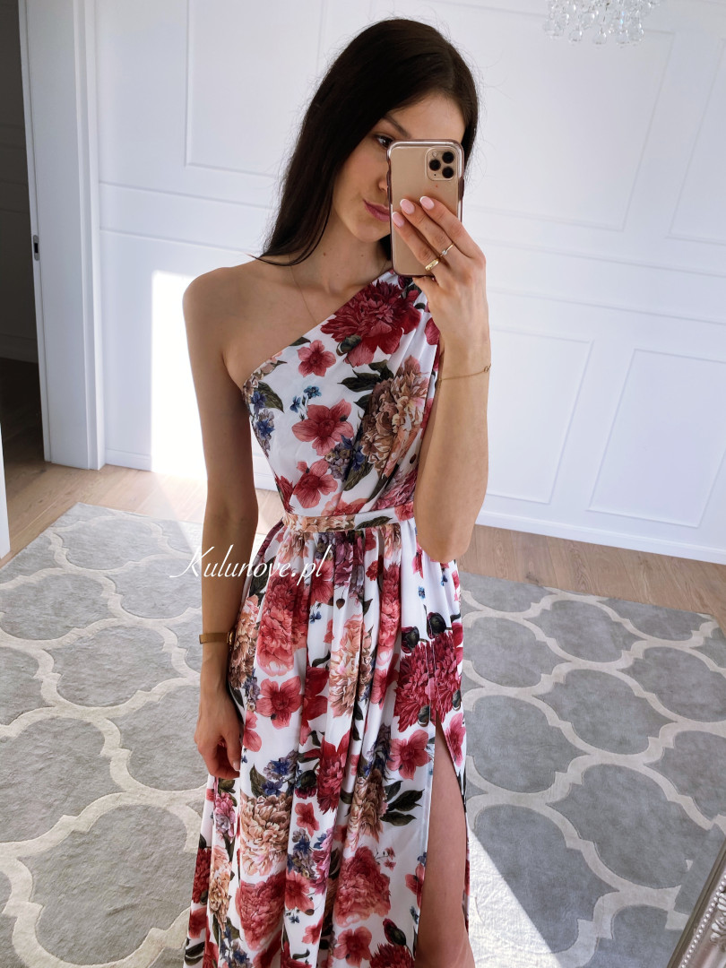 Flowers summer - long floral one shoulder dress - Kulunove image 4