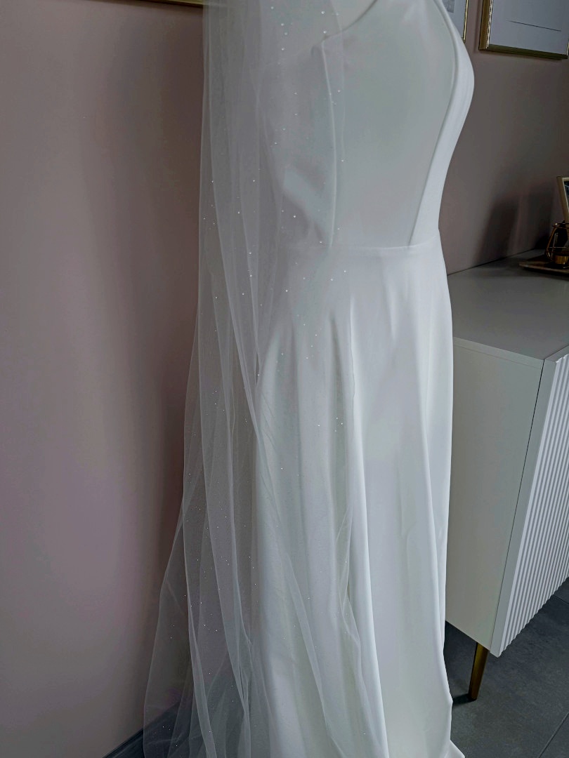 Long tulle brocade veil with a smooth finish - Kulunove image 2